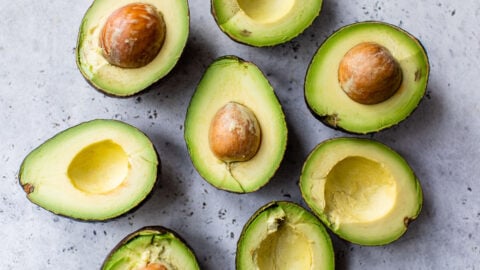 Avocados cut in half