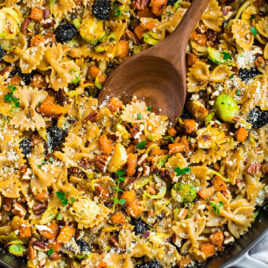 Brussels sprouts pasta with brown butter