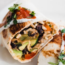 Vegetarian Rice Bean Burrito