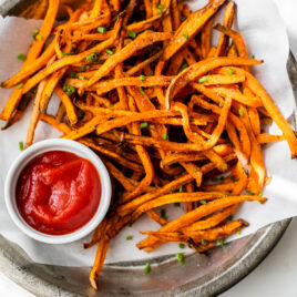 crispy sweet potato fries in the air fryer