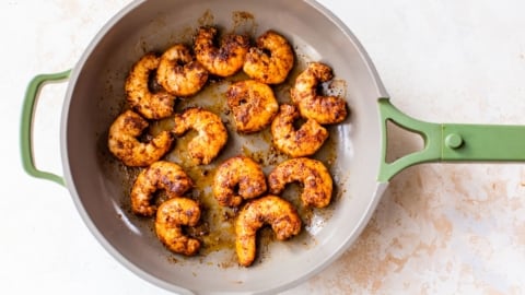 cooked shrimp to make healthy shrimp tacos